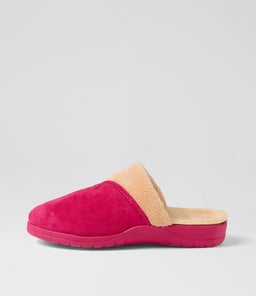 COMFY W ZR FUCHSIA BEIGE FUR MICROSUEDE