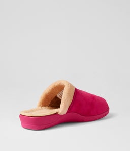COMFY W ZR FUCHSIA BEIGE FUR MICROSUEDE