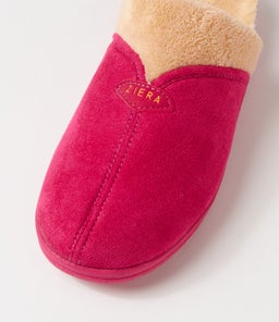 COMFY W ZR FUCHSIA BEIGE FUR MICROSUEDE