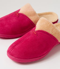 COMFY W ZR FUCHSIA BEIGE FUR MICROSUEDE