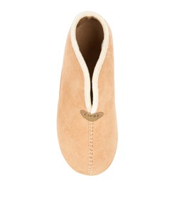 CUDDLES W ZR CHESTNUT BEIGE FUR MICROSUEDE