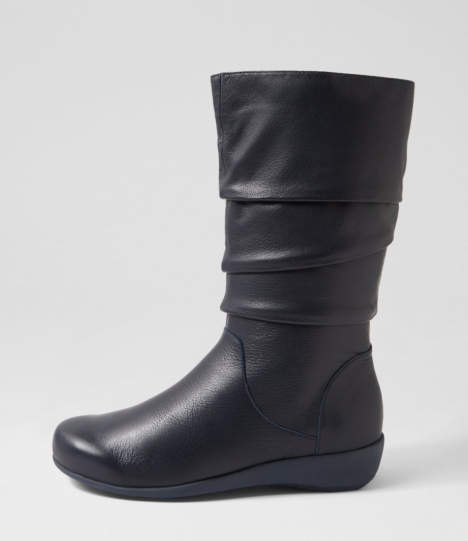 Seattle Xf Dark Navy Leather Calf Boots Seattle Xf Dark Navy Leather Calf Boots