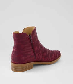 SKYLARS XF ZR BURGUNDY EMBOSSED LEATHER