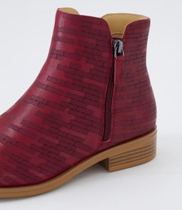 SKYLARS XF ZR BURGUNDY EMBOSSED LEATHER