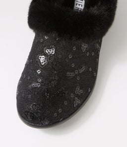 FIFI XW ZR BLACK SEQUIN FLORAL FABRIC