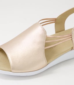 UDHAYS W ZR PALE ROSE GOLD LEATHER ELASTIC