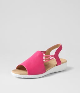 UDHAYS W ZR FUCHSIA LEATHER ELASTIC