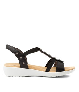 ULOVER W ZR BLACK WHITE SOLE LEATHER ELASTIC