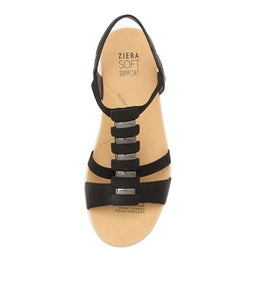 ULOVER W ZR BLACK WHITE SOLE LEATHER ELASTIC
