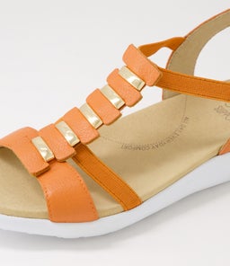 ULOVER W ZR BRIGHT ORANGE LEATHER ELASTIC