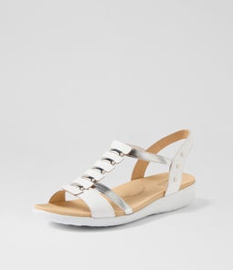 ULOVER W ZR WHITE SILVER LEATHER ELASTIC