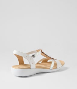 ULOVER W ZR WHITE SILVER LEATHER ELASTIC