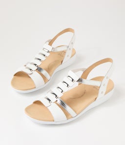 ULOVER W ZR WHITE SILVER LEATHER ELASTIC