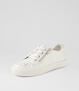 AUDRY W ZR WHITE&SILVER LEOPARD SILVER LEATHER