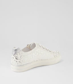 AUDRY W ZR WHITE&SILVER LEOPARD SILVER LEATHER