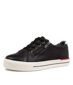 AUDRY W ZR BLACK WHITE LEATHER