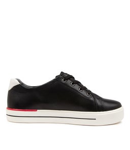 AUDRY W ZR BLACK WHITE LEATHER