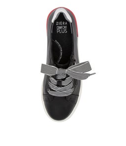 AUDRY W ZR BLACK WHITE LEATHER