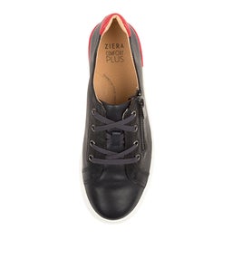 AUDRY W ZR NAVY RED LEATHER