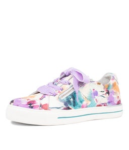 AUDRY W ZR PANSY PRINT LEATHER