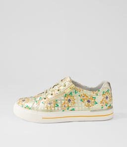 AUDRY W ZR ORANGE&GOLD CUT PALE GOLD LEATHER