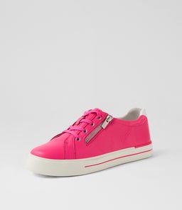 AUDRY W ZR HOT PINK WHITE LEATHER