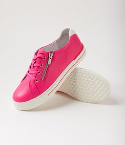 AUDRY W ZR HOT PINK WHITE LEATHER