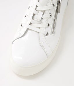 AUDRY W ZR WHITE WHITE WRINKLE PATENT LEATHER