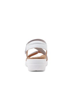 NEWZ XW ZR WHITE SILVER LEATHER ELASTIC