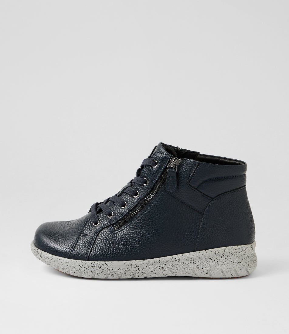 Shaunat Xf Ink Leather Lace Up Boots