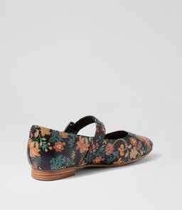 LOJAS XW ZR BLACK VINTAGE FLORAL LEATHER