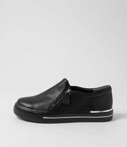 AMBERA W ZR BLACK LEATHER