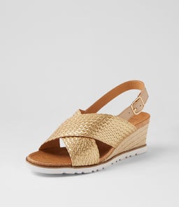 KAEME W ZR OLD GOLD CAMEL WEAVE LEATHER