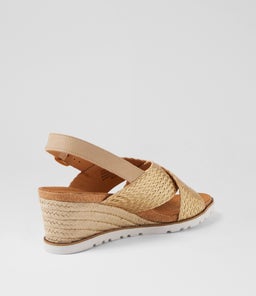 KAEME W ZR OLD GOLD CAMEL WEAVE LEATHER