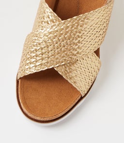 KAEME W ZR OLD GOLD CAMEL WEAVE LEATHER