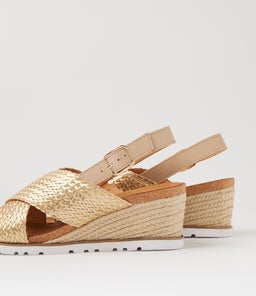 KAEME W ZR OLD GOLD CAMEL WEAVE LEATHER