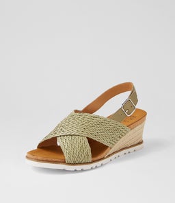 KAEME W ZR KHAKI KHAKI WEAVE LEATHER