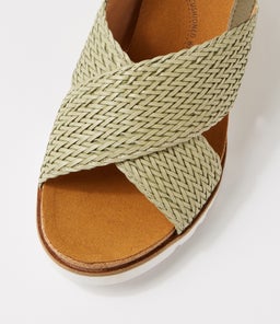 KAEME W ZR KHAKI KHAKI WEAVE LEATHER