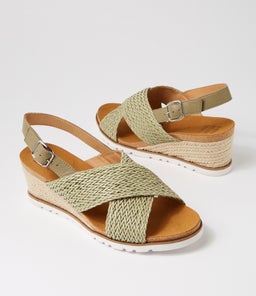 KAEME W ZR KHAKI KHAKI WEAVE LEATHER