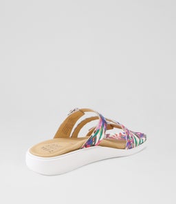IANNA W ZR WHITE&BRIGHT FLOWER LEATHER