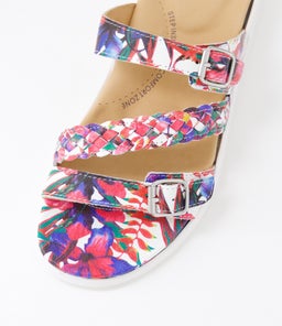 IANNA W ZR WHITE&BRIGHT FLOWER LEATHER