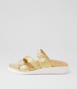 IEANNY W ZR GOLD MULTI LEATHER WEAVE