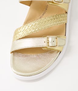 IEANNY W ZR GOLD MULTI LEATHER WEAVE