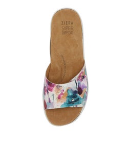 BARLAD XW ZR PANSY FLORAL WHITE SOLE LEATHER