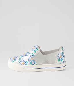 ADELA W ZR BLUE&SILVER CUT LEATHER