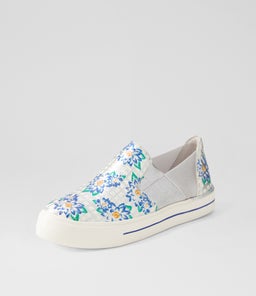 ADELA W ZR BLUE&SILVER CUT LEATHER