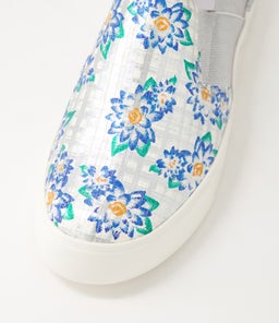 ADELA W ZR BLUE&SILVER CUT LEATHER