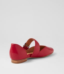 LORAA W ZR DK RED LEATHER