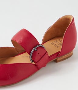 LORAA W ZR DK RED LEATHER