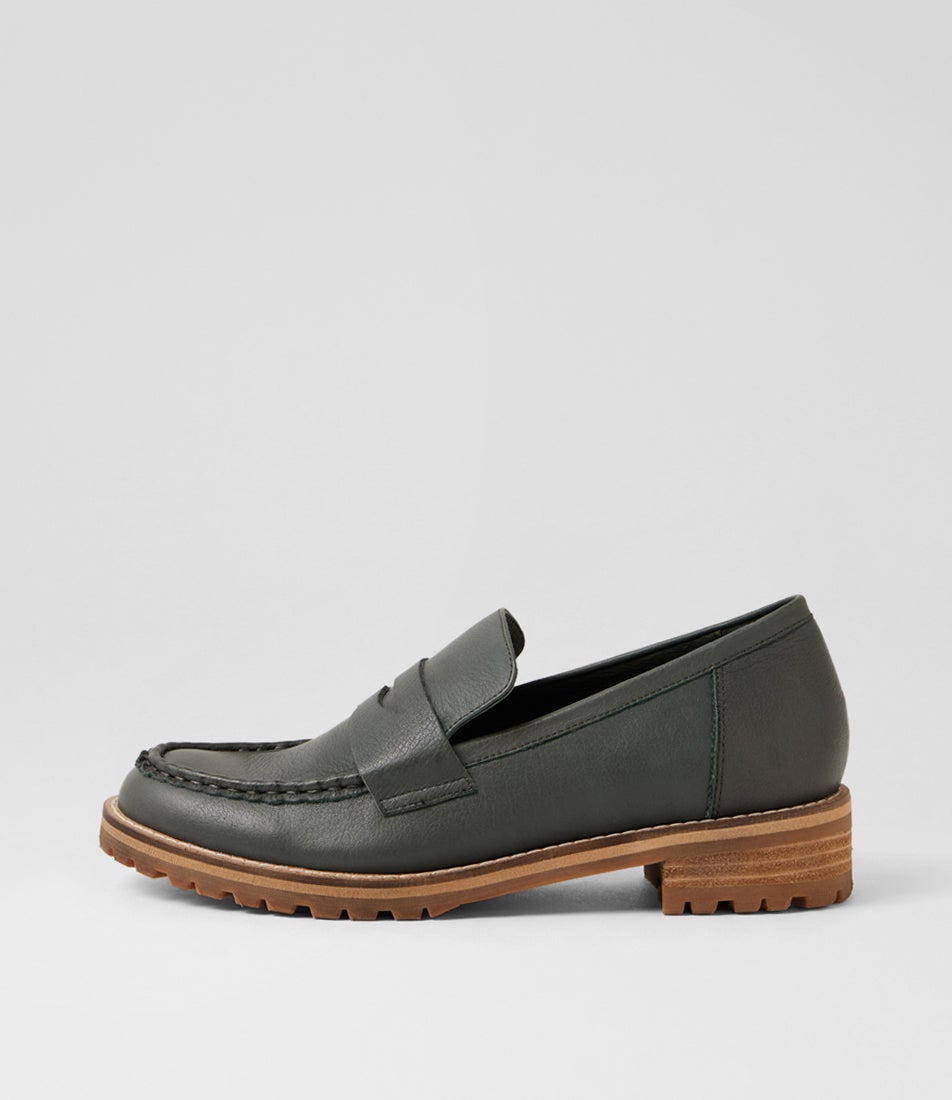 Metters W Olive Leather Loafers